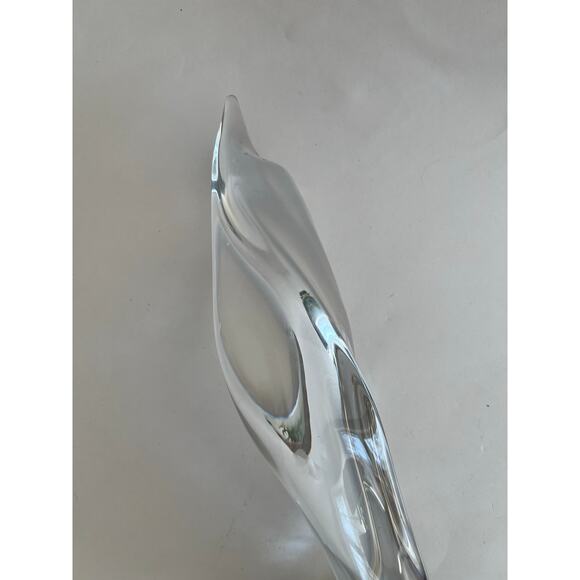 Signed Daum France Crystal Flame Sculpture 16" JL - Picture 3 of 7